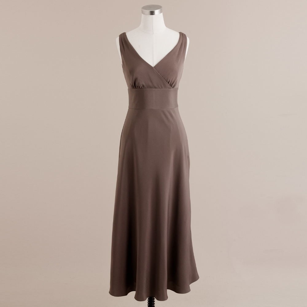 J. CREW Sophia Silk Tricotine Sleeveless Dress
